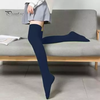 1 пара женских зимних носков выше колена с высокой трубой, противоскользящие, эластичные, однотонные, сохраняют тепло, меняют форму ноги, для повседневных школьных свиданий, чулки 42 светло-серый