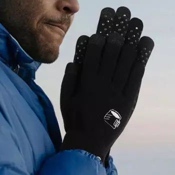 1 пара женских зимних перчаток с отличным трением, противоскользящие, силиконовые, с вышивкой на ладони, для сенсорного экрана, сохраняющие тепло, перчатки для езды на велосипеде на открытом воздухе фиолетовый