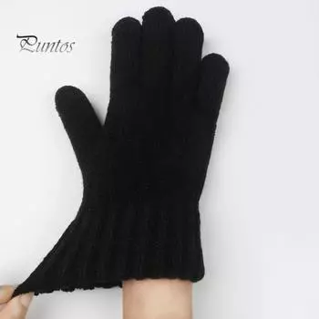 1 пара женских зимних перчаток, термоперчатки для сенсорного экрана, теплая подкладка, вязаные шерстяные перчатки для занятий спортом на открытом воздухе в холодную погоду кофейный