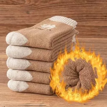 1 пара женских зимних утолщенных теплых носков из верблюжьей махровой шерсти в северном стиле для мужчин XXL