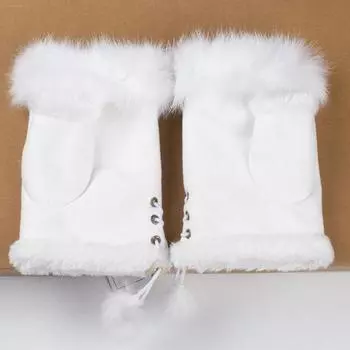 1 пара женских зимних варежек с регулируемым шнурком, толстый плюш, искусственный мех, ветрозащитный, противоскользящий вино красного