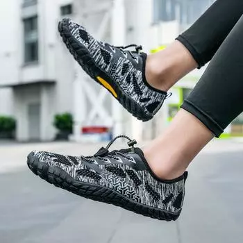 1 пара женской и мужской обуви с широким носком, дышащая обувь для прогулок, скалолазания, борьбы, бега, кроссовки унисекс 38 чёрный