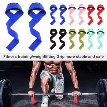 1 пара жестких подъемных ремней на запястье, ручки для силовых тренировок, становая тяга, ручка для фитнеса, нескользящий пояс-усилитель, тяжелая атлетика, давление на запястье чёрный