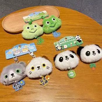 1 пара животных милый плюшевый брелок мягкий панда рюкзак кулон кавайный парный брелок игрушка frog