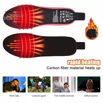 1 пара зимних электрических стелек с подогревом и пультом дистанционного управления, 3000 мАч, перезаряжаемые, 3 температурных режима, регулируемые, для мужчин и женщин, грелка для ног, согревающая подкладка для обуви S