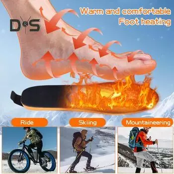 1 пара зимних электрических стелек с подогревом 3000 мАч, перезаряжаемые, 3 температурных настройки, управление через приложение, для мужчин и женщин, уличные грелки для ног, подогреваемые коврики для обуви M