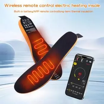 1 пара зимних электрических стелек с подогревом 3000 мАч, перезаряжаемые, 3 температурных настройки, управление через приложение, для мужчин и женщин, уличные грелки для ног, подогреваемые коврики для обуви M