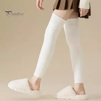 1 пара зимних чехлов для икр, трикотажные эластичные, сохраняющие тепло, нескользящие, утолщенные, гетры, впитывающие пот, носки с начесом для холодной погоды хаки