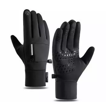 1 пара зимних модных перчаток, водонепроницаемые термоперчатки для сенсорного экрана, ветрозащитные теплые перчатки M серый