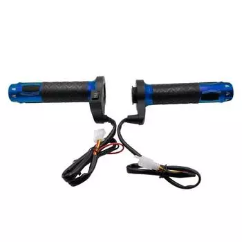 1 пара зимних мотоциклетных ручек из алюминиевого сплава 12 В с электрическим подогревом, руль красный