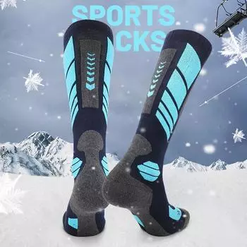 1 пара зимних носков для катания на лыжах на открытом воздухе, мужские и женские спортивные носки, эластичные многоцелевые носки для походов в помещении и на открытом воздухе