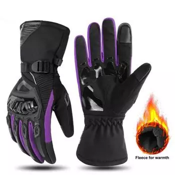 1 пара зимних перчаток для езды на мотоцикле, ветрозащитные, водонепроницаемые, с сенсорным экраном, противоскользящие, теплые, для холодной погоды XL чёрный