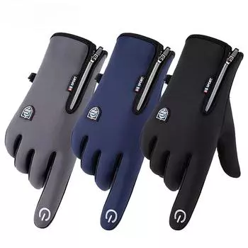 1 пара зимних перчаток для мужчин и женщин, теплые термоперчатки с сенсорным экраном, перчатки для холодной погоды для бега, езды на велосипеде, пешего туризма, вождения M серый