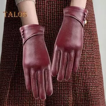 1 пара зимних перчаток для велоспорта, морозостойкие, с плюшевой подкладкой, для сенсорного экрана, ветрозащитные, из искусственной кожи, однотонные, нескользящие, для холодной погоды на открытом воздухе хаки