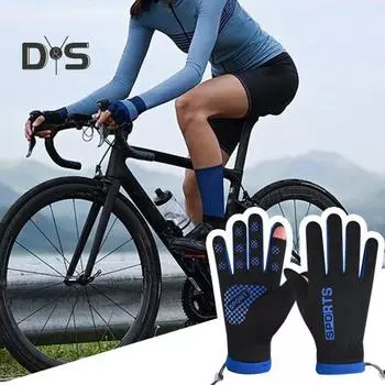 1 пара зимних перчаток для велоспорта, теплые, с сенсорным экраном, противоскользящие, ветрозащитные, водонепроницаемые, для холодной погоды, мужские, для езды на мотоцикле, катания на лыжах, с закрытыми пальцами