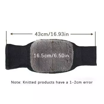 1 пара зимних теплых наколенников для женщин и мужчин, пожилых людей, холодных ног, артрита, наколенники, поддержка колена из кроличьего меха, наколенники для бега чёрный