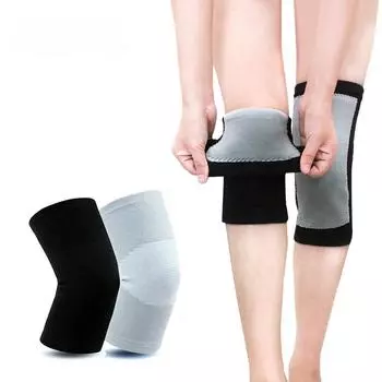 1 пара зимних теплых наколенников из бамбукового угля, защитное снаряжение для женщин, пожилых мужчин, наколенники, поддержка весеннего бега L