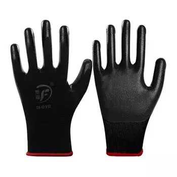 1 пара зимних теплых резиновых износостойких противоскользящих перчаток для защиты труда, нитриловые перчатки, строительные перчатки для садоводства