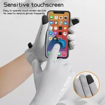 1 пара зимних велосипедных перчаток, теплых, с сенсорным экраном, противоскользящих, ветронепроницаемых, водонепроницаемых для холодной погоды, для мужчин чёрный