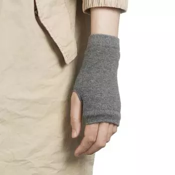 1 пара зимних вязаных шерстяных перчаток без пальцев, теплые однотонные эластичные полуварежки, женские вязаные короткие кашемировые перчатки для женщин и мужчин One Size