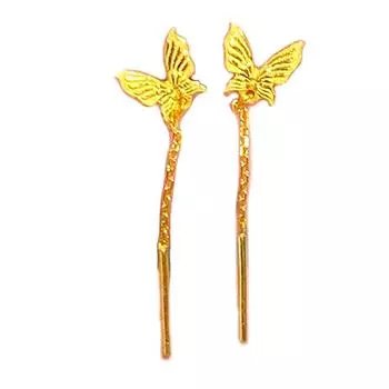 1 пара золотистого цвета с кисточками и кисточками для ушей, длинные висячие серьги для женщин, аксессуары для ушей, ювелирные изделия onesize