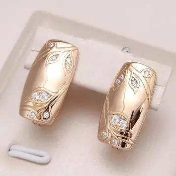 1 пара золотых квадратных сережек для женщин, серьги-подвески в форме листа из циркония, этнические свадебные украшения золотой