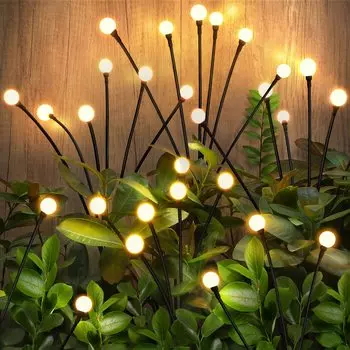 1 pc 6 LED Lights Solar Lawn Lamp Garden Lamp Firefly Ground Plug Lamp Halloween Christmas Decoration Festival Lamp 0-5W теплый белый