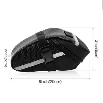 1 Pc Bicycle Saddle Bag Mountain Bike Tail Bag Bicycle Cushion Bag Folding Tail Bag Storage Bag Cycling Equipment Accessories красный