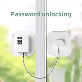 1 Pc Child Safety Lock Cabinet Fridge Door Lock Stainless Steel Cable Protection Kids Baby Home Window Lock Strong Fix