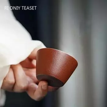 1 Pc Chinese Yixing Purple Clay Tea Cup Handmade Teacup Zisha Tea Bowl Master Cup Travel Meditation Cup Tea Set Accessories Teacup