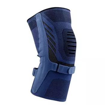 1 PC Cold-Proof Knee Pad Sleeve for Basketball Non-slip Knitted Nylon Sports Knee Pad Skipping Rope blue-XL