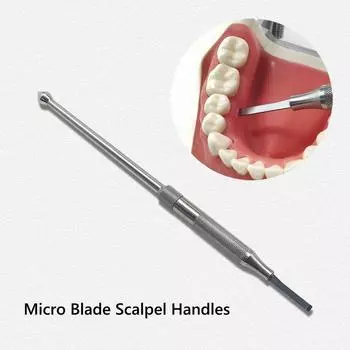 1 pc Dental Implant Surgical Micro Scalpel Handle Stainless Steel Dentist Surgical Blade Handle Holder Tools 1 piece