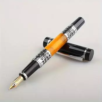 1 pc Luxurious Metal and Acrylic Fountain Pen Business Office Ink Pen