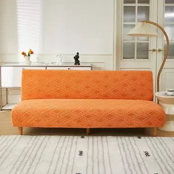 1 PC New Sofa Bed Cover Jacquard Stretch Futon Cover For Living Room Bedroom dustproof washable Slipcover of Sofa Bed Small зелёный