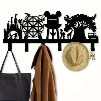 1 PC of Key Hooks with Zoo and Park Metal Wall Art - Modern Home Decor for Bedroom, Living Room, or Bathroom. TY7382 разноцветный