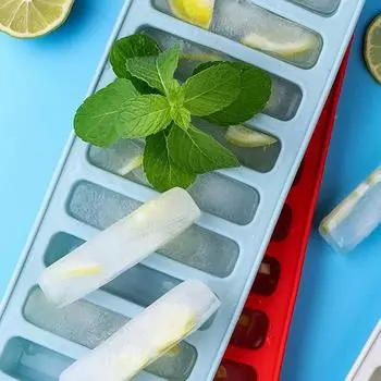 1 Pc Silicone Long Strip Ice Cube Mold Strip Ice Cube Mold Cake Baking Ice Cream Mold Kitchen DIY Accessories белый