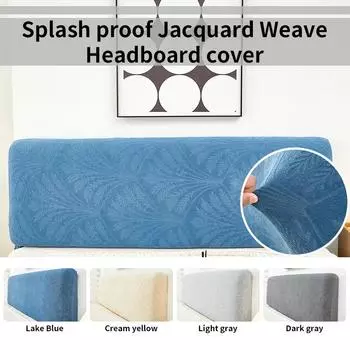 1 PC splash proof Headboard Cover certain plant’s leaves pattern Headboard Cover knitted elastic jacquard Bedside Cover for bed 120CM