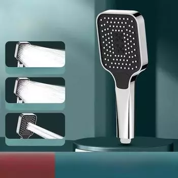 1 Pc Square aircraft carrier third gear large panel supercharged shower nozzle shower bath strong handheld faucet nozzle