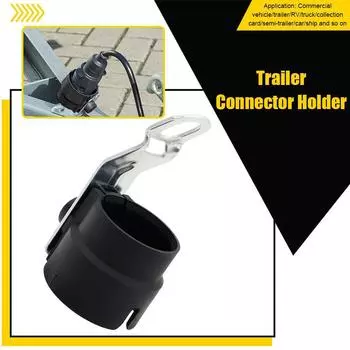 1 Pc Trailer Plug Holder Universal Weatherproof Protective Rigid Accessory For 7 To 13P Trailer Dirt Protection Plug Adapte J5N5