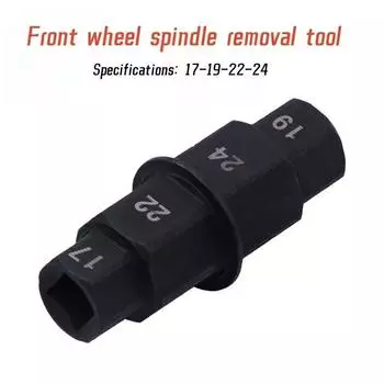 1 Pcs 17 19 22 24 Mm Motorcycle Front Wheel Spindle Special Disassembly Wrench Hex Socket Repair Tool Motorcycle Axle Tool чёрный