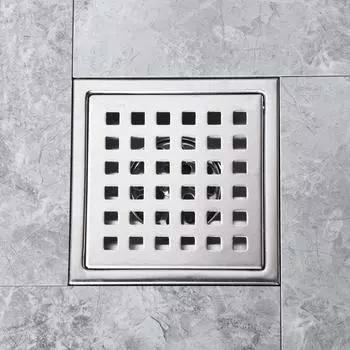 1 PCS 304 Stainless Steel Grid Floor Drain Toilet Shower Room Anti-blocking Two-color Optional