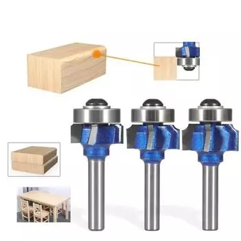 1 PCS 6mm/6.35mm/8mm ShankCorner Round Router Bit R1 R2 R3 Trim Edging Woodworking Mill Classical Cutter Bit for Wood 6xR1x22