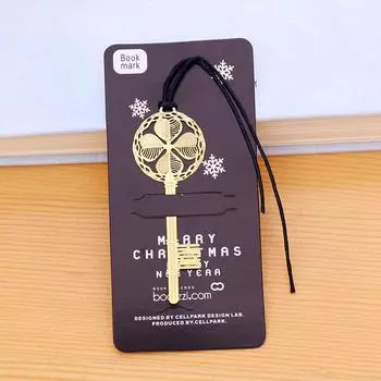 1 Pcs Cartoon Art Exquisite Series Metal Bookmarks Gold Plated Bookmark Key Feather Angel Stationery Office School Supplies