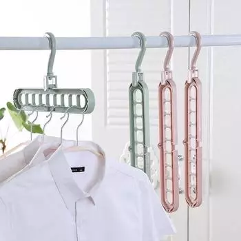 1 Pcs Clothes Hanger Drying Rack Plastic Iron Art Scarf Clothes Hangers Storage Racks Wardrobe Storage Household Storage Tools Green 1 Pcs