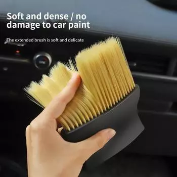 1 PCS Dust Removal Brush Air Conditioning Outlet Car Wash Dust Collector Large Brush With Good Elasticity Cleaning Accessories жёлтый