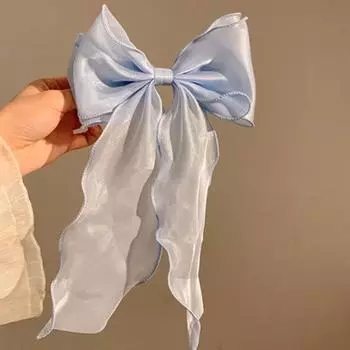 1 Pcs Fashion Solid Large Bow Ribbon Barrettes Hair Clips For Women Girls Party Hair Accessories