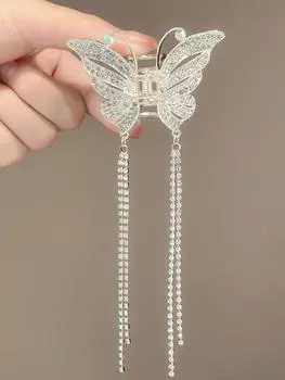 1 Pcs Fashion Temperament Diamond Hellokitty Butterfly Tassel Hair Claws For Women Girls Party Hair Accessories