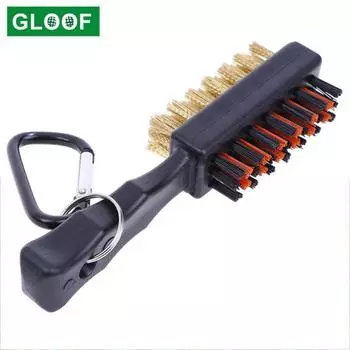 1 Pcs Golf Club Brush Groove Cleaner Dual Sided Tools Portable Metal Lightweight Nylon Accessories for Iron Balls Shoes New Gift