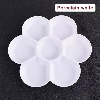 1 Pcs Gouache Oil Painting Palette Plum Blossom Shape Painting Art Palette Washable Watercolor Paint Palette 1