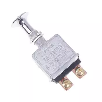 1 PCS Heavy Duty Push-Pull Switch On/Off 75 AMP 6-28V DC 2 Position Spst On/Off For Automotive, Trucks серебряный